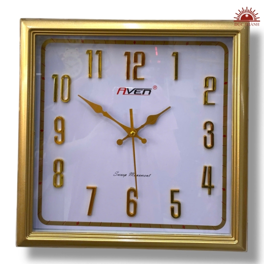 Đồng Hồ Treo Tường Aven 32 cm - Trắng Số Nổi