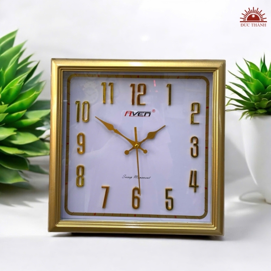 Đồng Hồ Treo Tường Aven 32 cm - Trắng Số Nổi