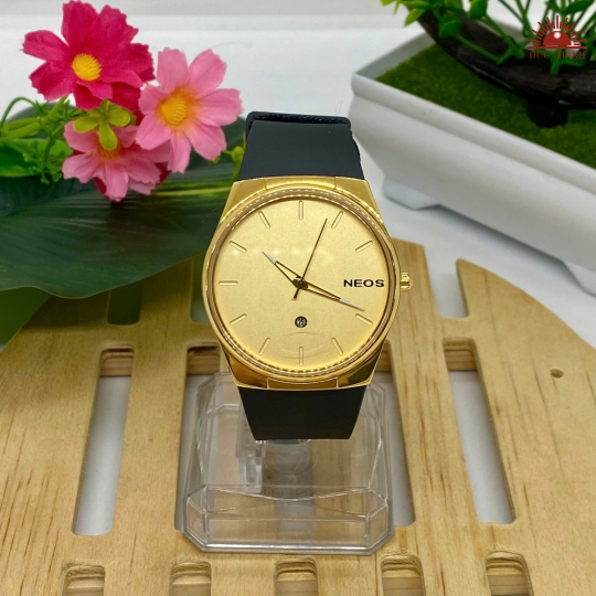 Đồng hồ Nam Neos 4013M Mặt Vàng - Dây Nhựa