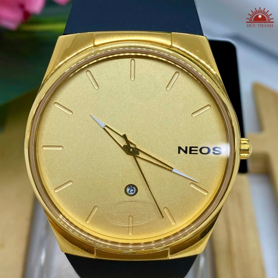 Đồng hồ Nam Neos 4013M Mặt Vàng - Dây Nhựa