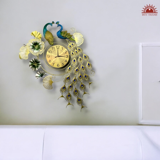 Đồng Hồ Treo Tường Công  - Thép Không Gỉ - Vàng