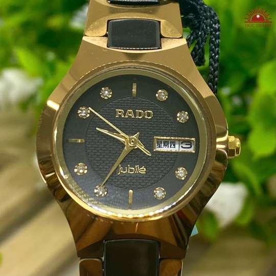 Đồng Hồ Nữ Đá Đúc Rado- Mặt Đen 6835L