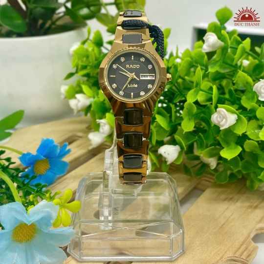 Đồng Hồ Nữ Đá Đúc Rado- Mặt Đen 6835L