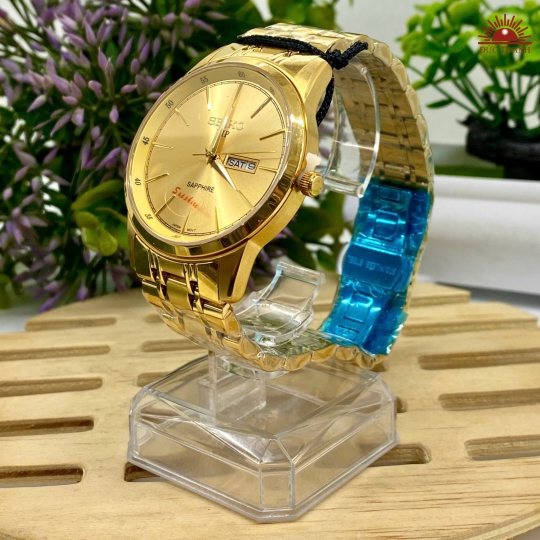 Đồng Hồ Nam Seiko - Mặt Vàng Niềng Vàng - SK2084