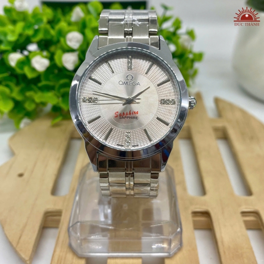 Đồng Hồ Nam Omega - Mặt Trắng  Niềng Trắng - 6022G