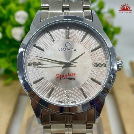 Đồng Hồ Nam Omega - Mặt Trắng  Niềng Trắng - 6022G