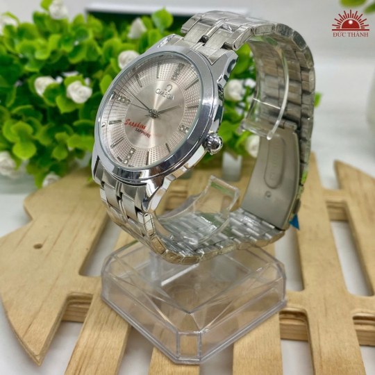 Đồng Hồ Nam Omega - Mặt Trắng  Niềng Trắng - 6022G