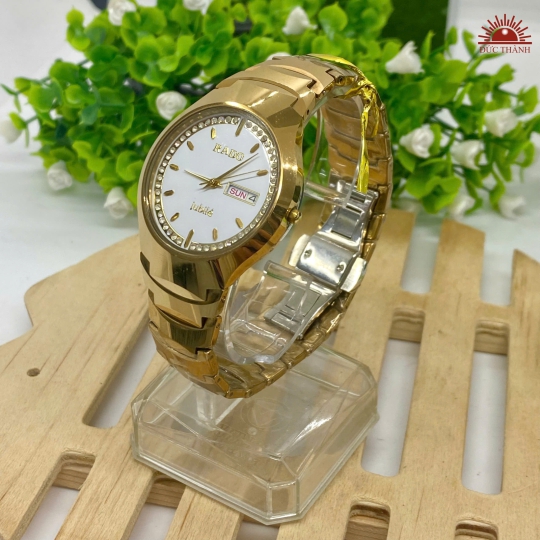 Đồng Hồ Nam Đá Đúc Rado - Mặt Trắng Niềng Nâu - 6037G