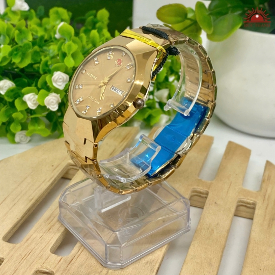 Đồng Hồ Nam Đá Đúc Rado - Mặt Nâu Niềng Nâu - 6604M